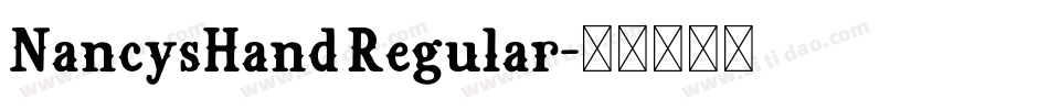 NancysHand Regular字体转换